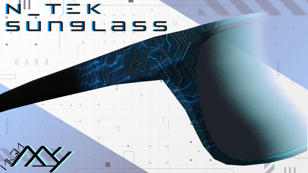 【VRChat想定】N_TEKサングラス:MA設定済み