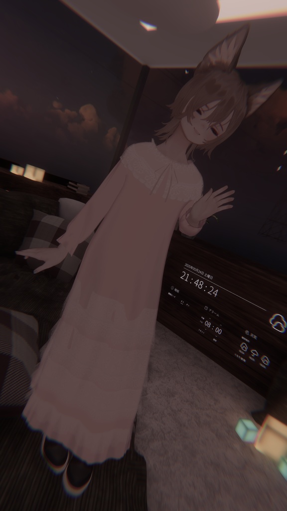 【VRChat想定】マリシア専用:エレガントパンク&ロングネグリジェ