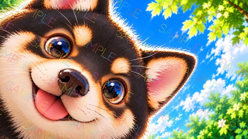 画面からこんにちは ー犬ー 2枚セットー