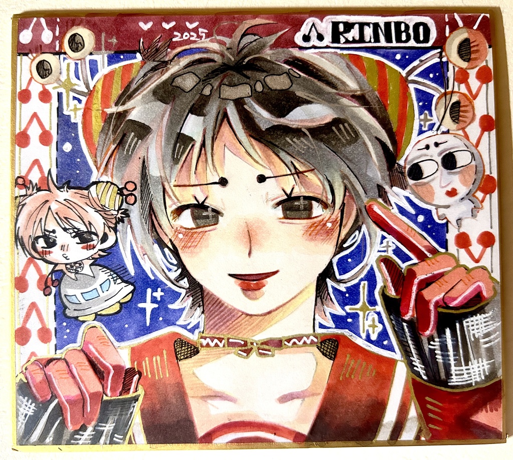 オリジナルキャラクター色紙