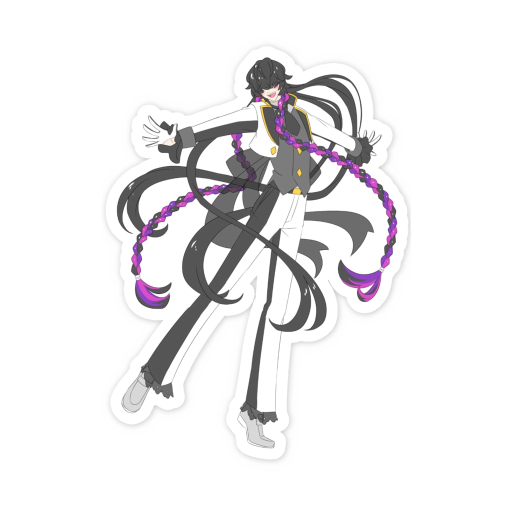 新野柳宵 スマホステッカー デフォ衣装ver.