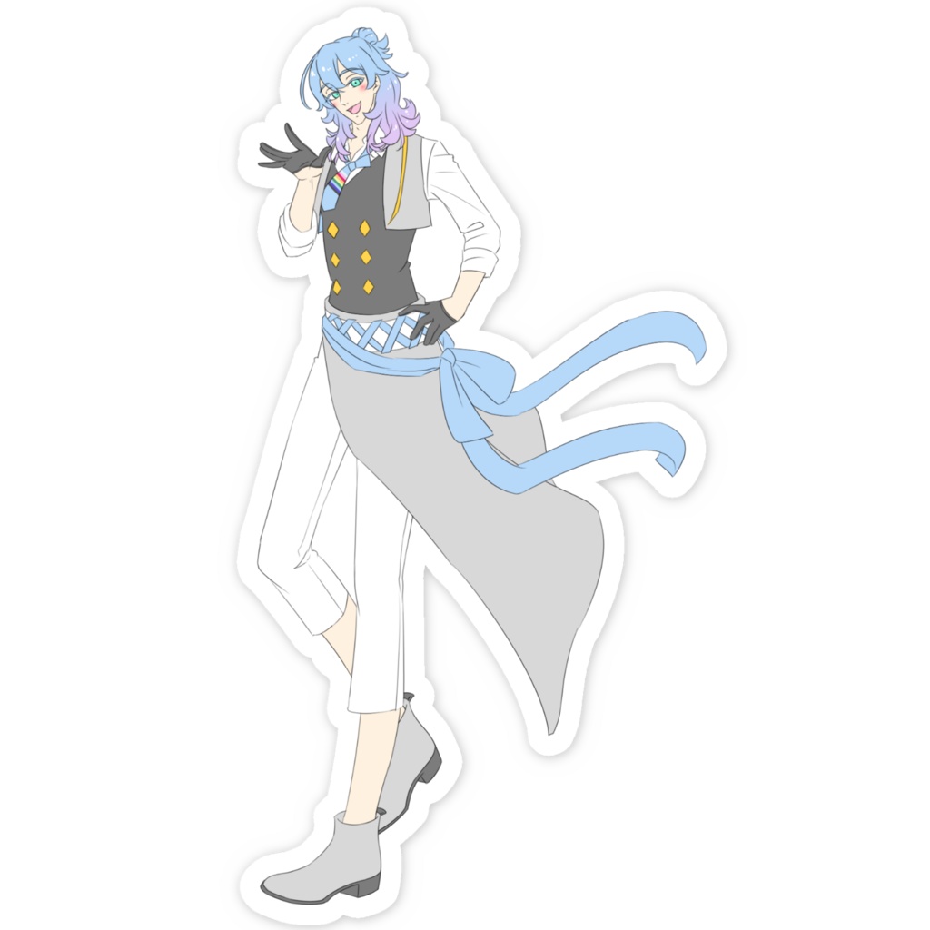 久世絢虹 スマホステッカー デフォ衣装ver.