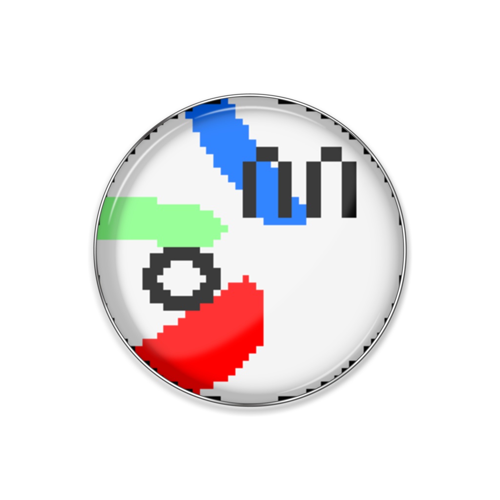 にっこりとしたホワイトフェーンのピンバッジ