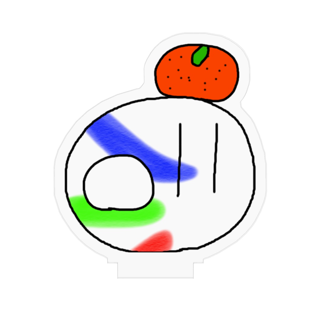 みかん乗せホワイトフェーンのアクリルフィギュア