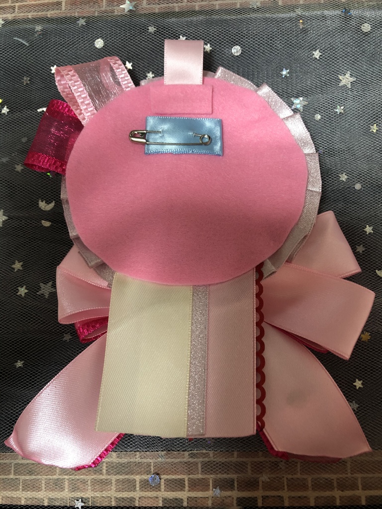 缶バッジ用ロゼット ピンク系