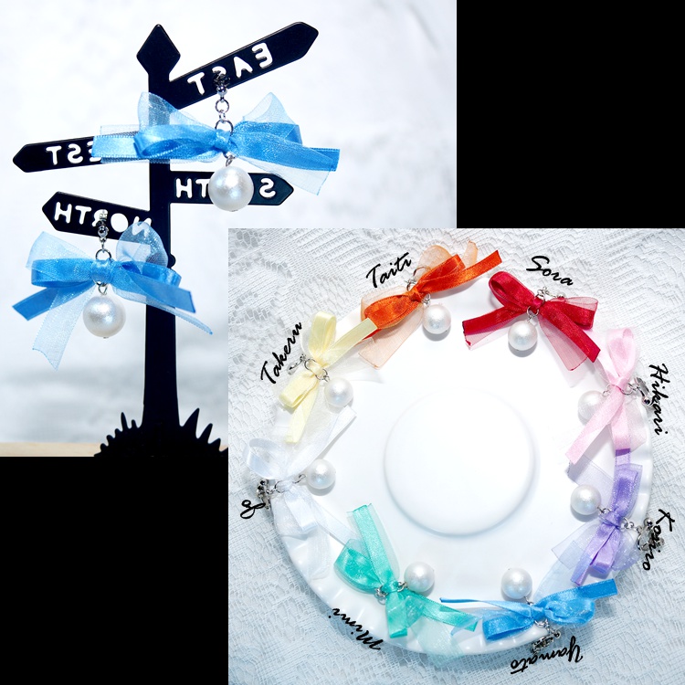 ★リボンパールのイヤーアクセサリー