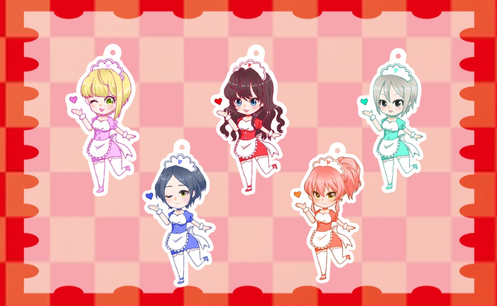 LiPPSカラフルメイドアクキー