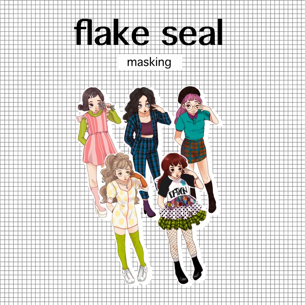 マスキングテープ素材　フレークシール