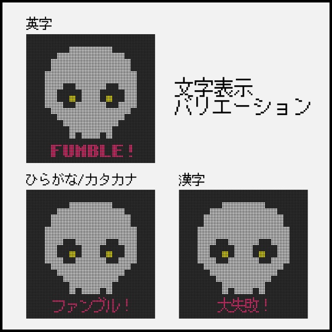 【nRR用】ココフォリアカットイン素材「レトロゲーム風/電光掲示板風」 ※APNGあり