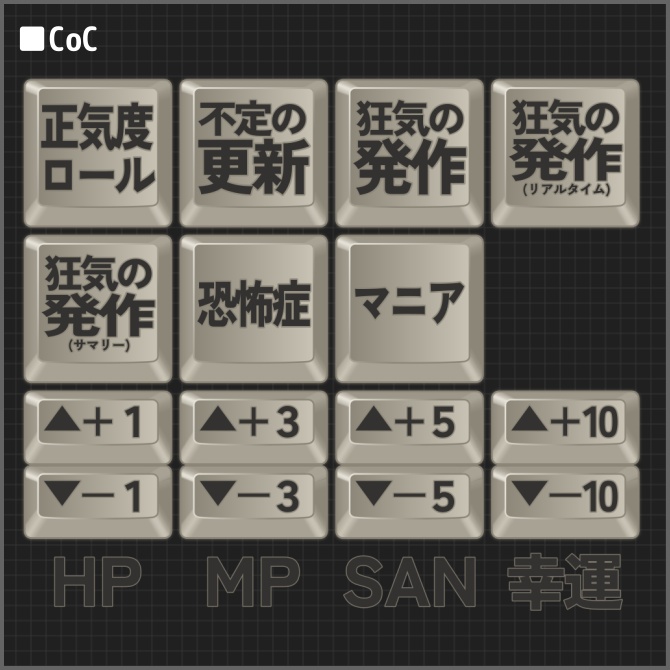ココフォリアクリックアクション素材 「キーキャップ風」