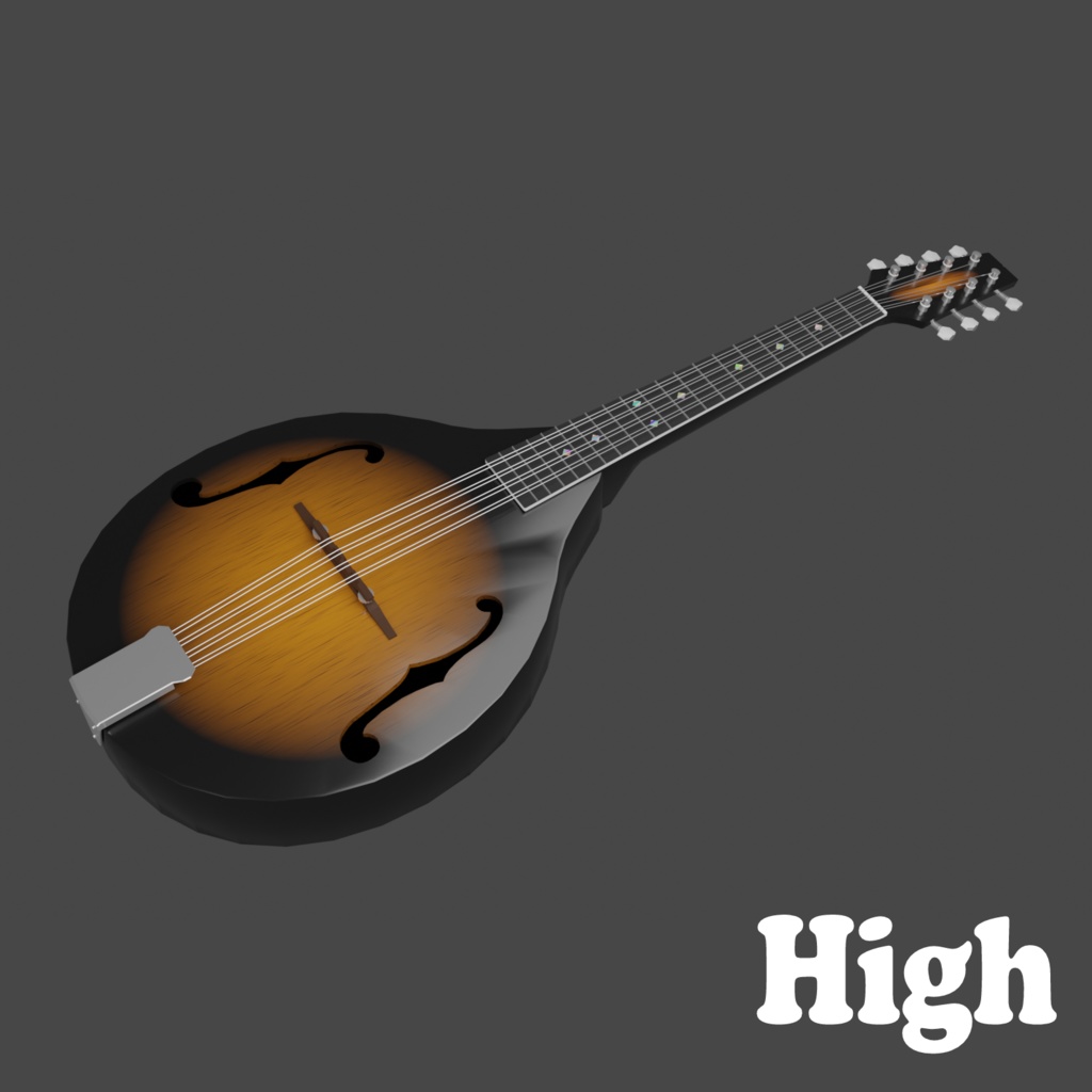 3Dモデル フラットマンドリン