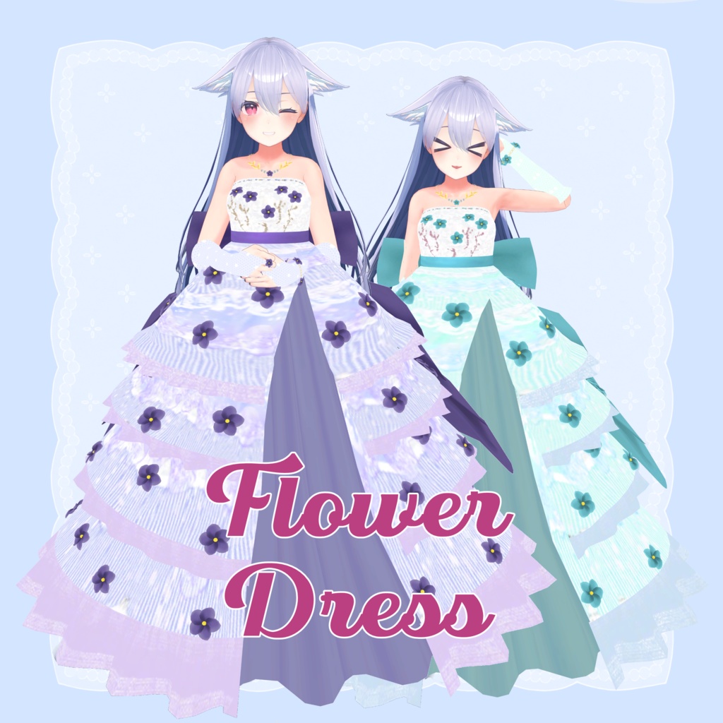 桔梗ちゃん想定衣装 Flower Dress♡(8カラー)