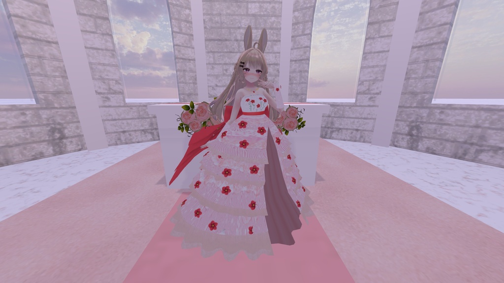 ルーナリットちゃん・リーファちゃん想定衣装 Flower Dress♡(8カラー) XWear形式追加!