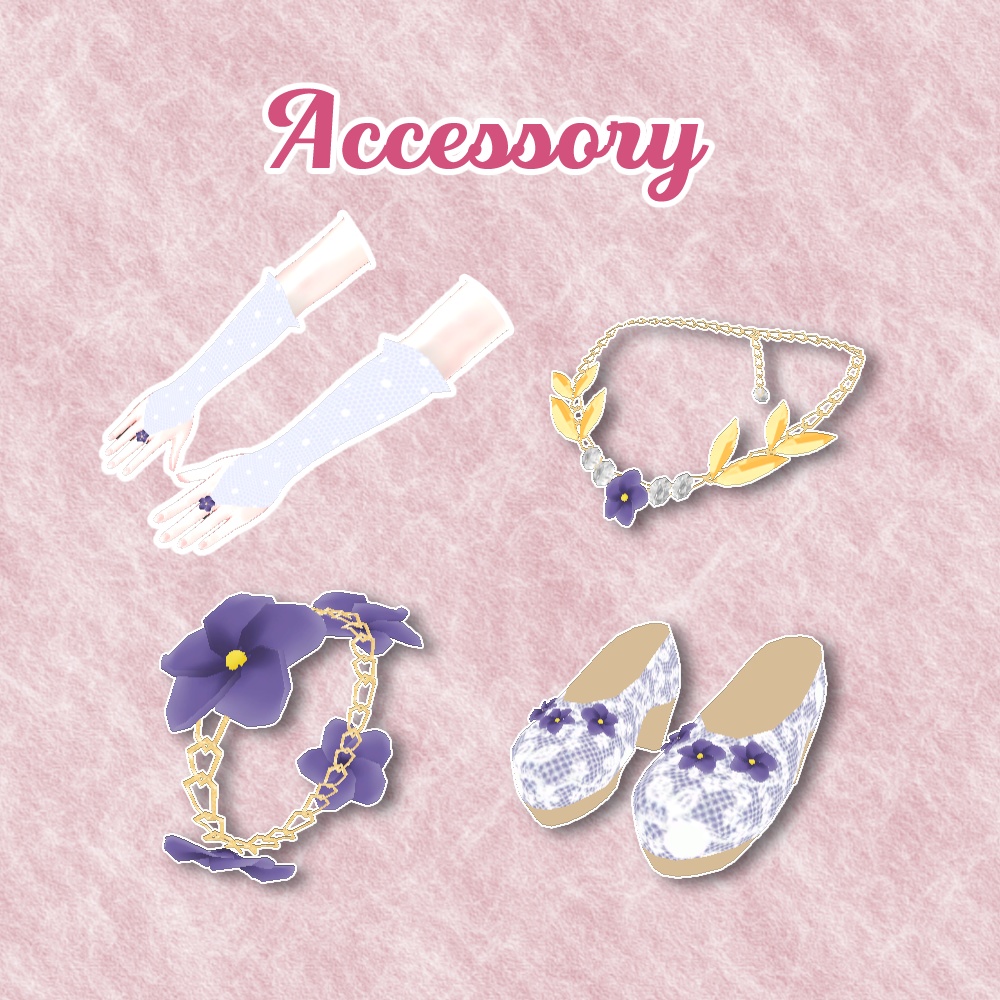 ルーナリットちゃん・リーファちゃん想定衣装 Flower Dress♡(8カラー) XWear形式追加!