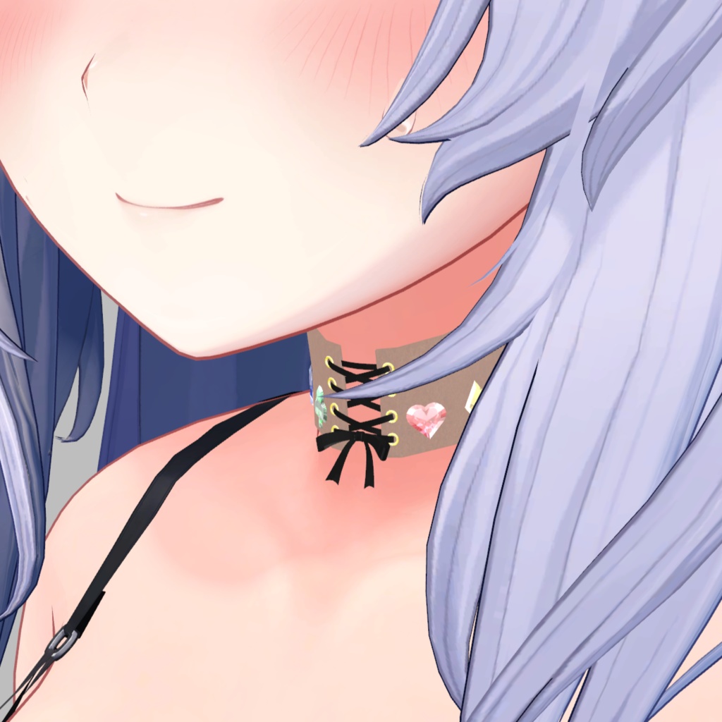 3Dモデル トランプモチーフ付♡編み上げリボンチョーカー XWear形式追加!