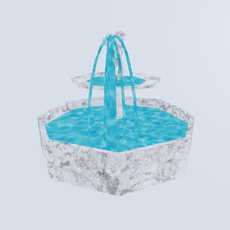 3Dモデル 勢いの良い動く噴水(fountain)