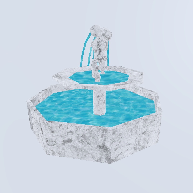 3Dモデル 勢いの良い動く噴水(fountain)