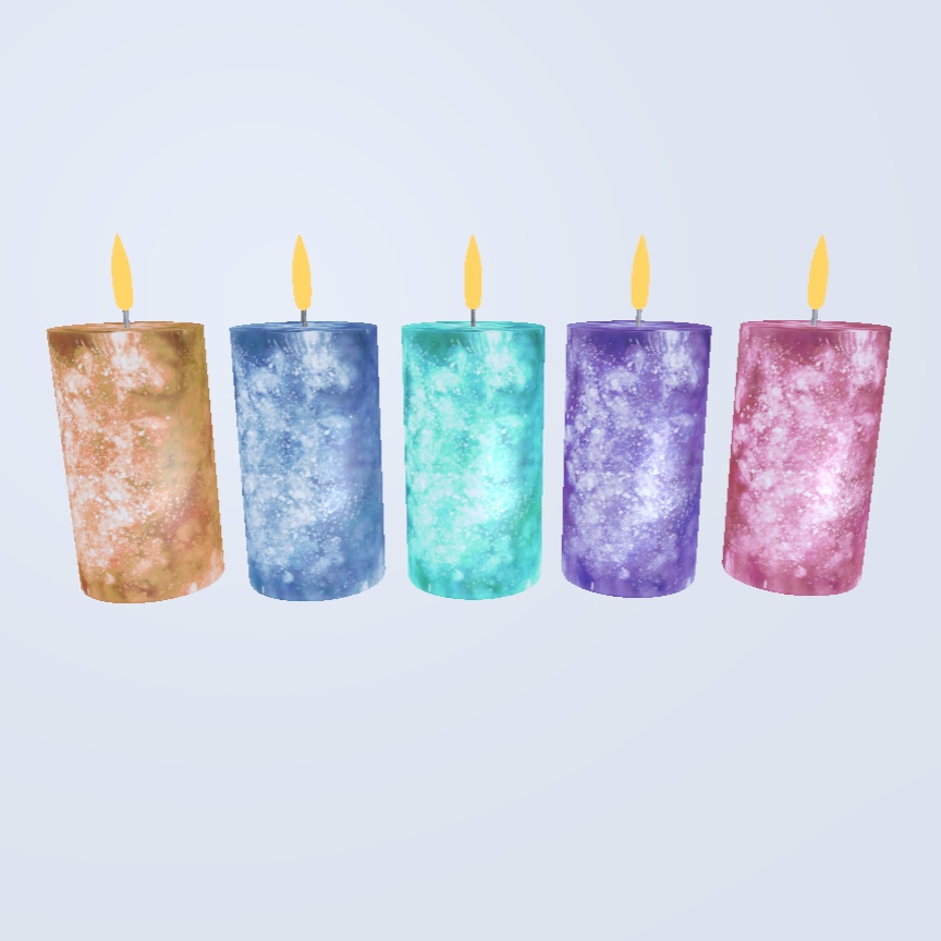 3Dモデル キャンドルセット