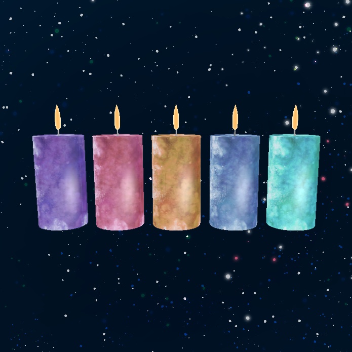 3Dモデル キャンドルセット