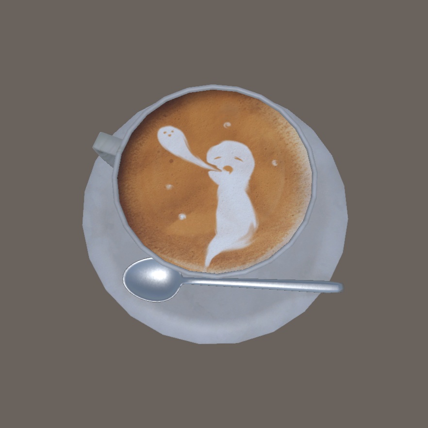 3Dモデル ラテアート(Latte Art) ☆彡オリジナルラテ制作可能!