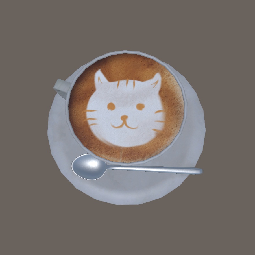 3Dモデル ラテアート(Latte Art) ☆彡オリジナルラテ制作可能!