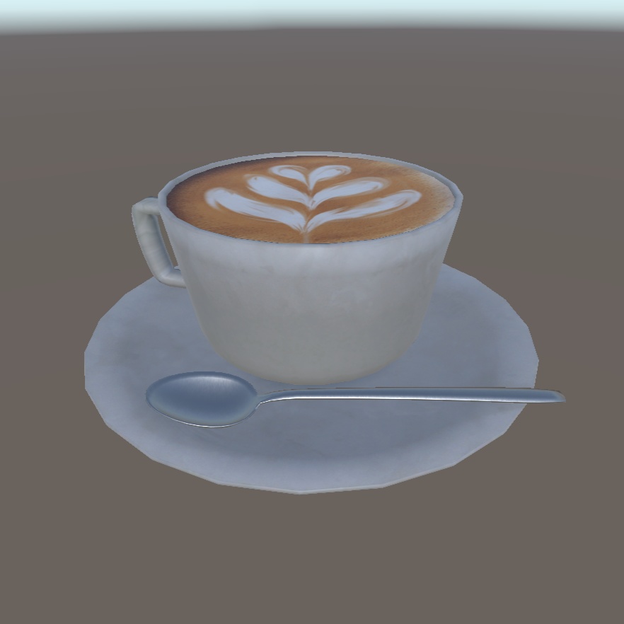 3Dモデル ラテアート(Latte Art) ☆彡オリジナルラテ制作可能!