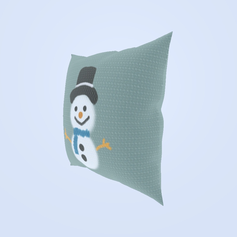 3Dモデル ゆきだるまクッションセット(Cushion)
