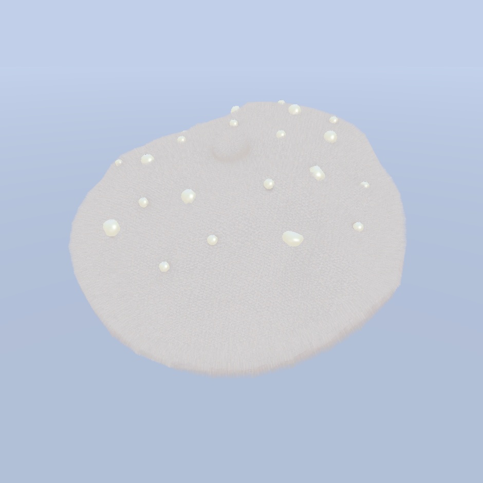 3Dモデル くしゅふわファーベレー帽