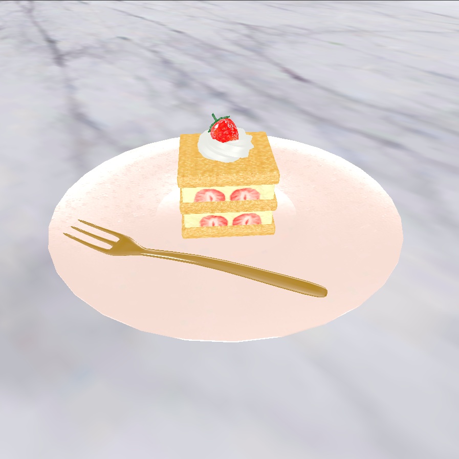 3Dモデル Strawberry Millefeuille(いちごのミルフィーユ)