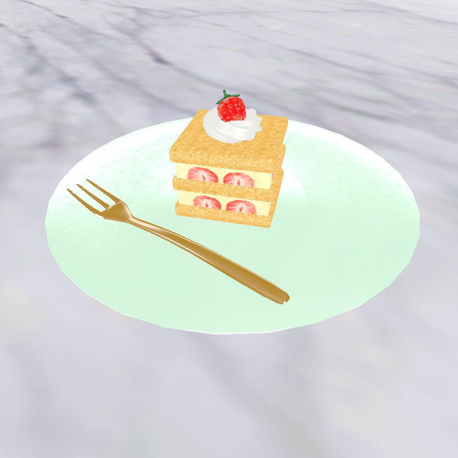3Dモデル Strawberry Millefeuille(いちごのミルフィーユ)