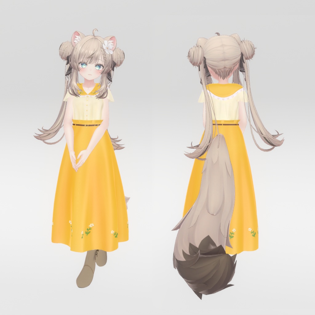 マヌカちゃん想定 「Sweet Blossom」ブラウス&スカート&ブーツ(24色セット)