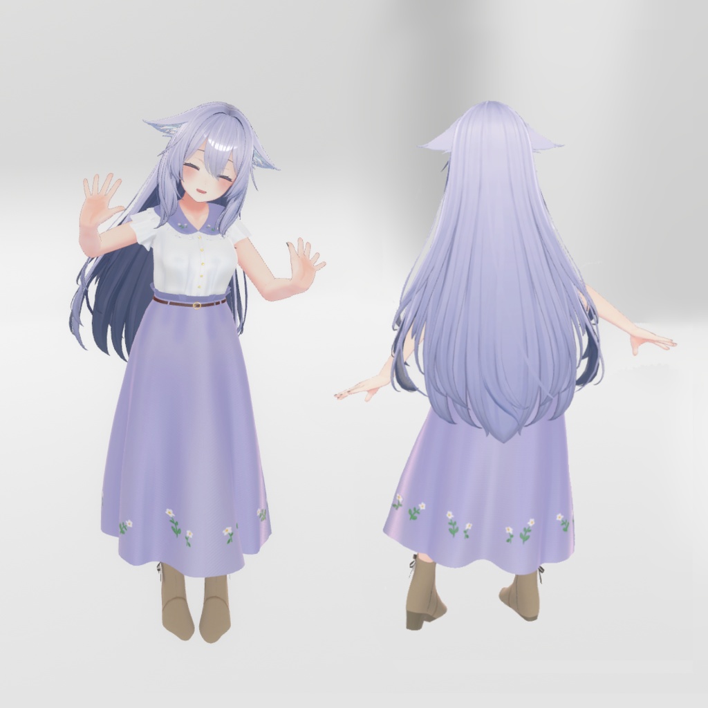 桔梗ちゃん想定 「Sweet Blossom」ブラウス&スカート&ブーツ(24色セット)