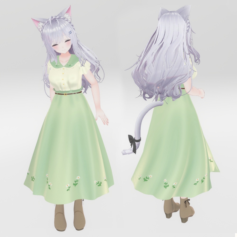 望身ちゃん想定 「Sweet Blossom」ブラウス&スカート&ブーツ(24色セット)