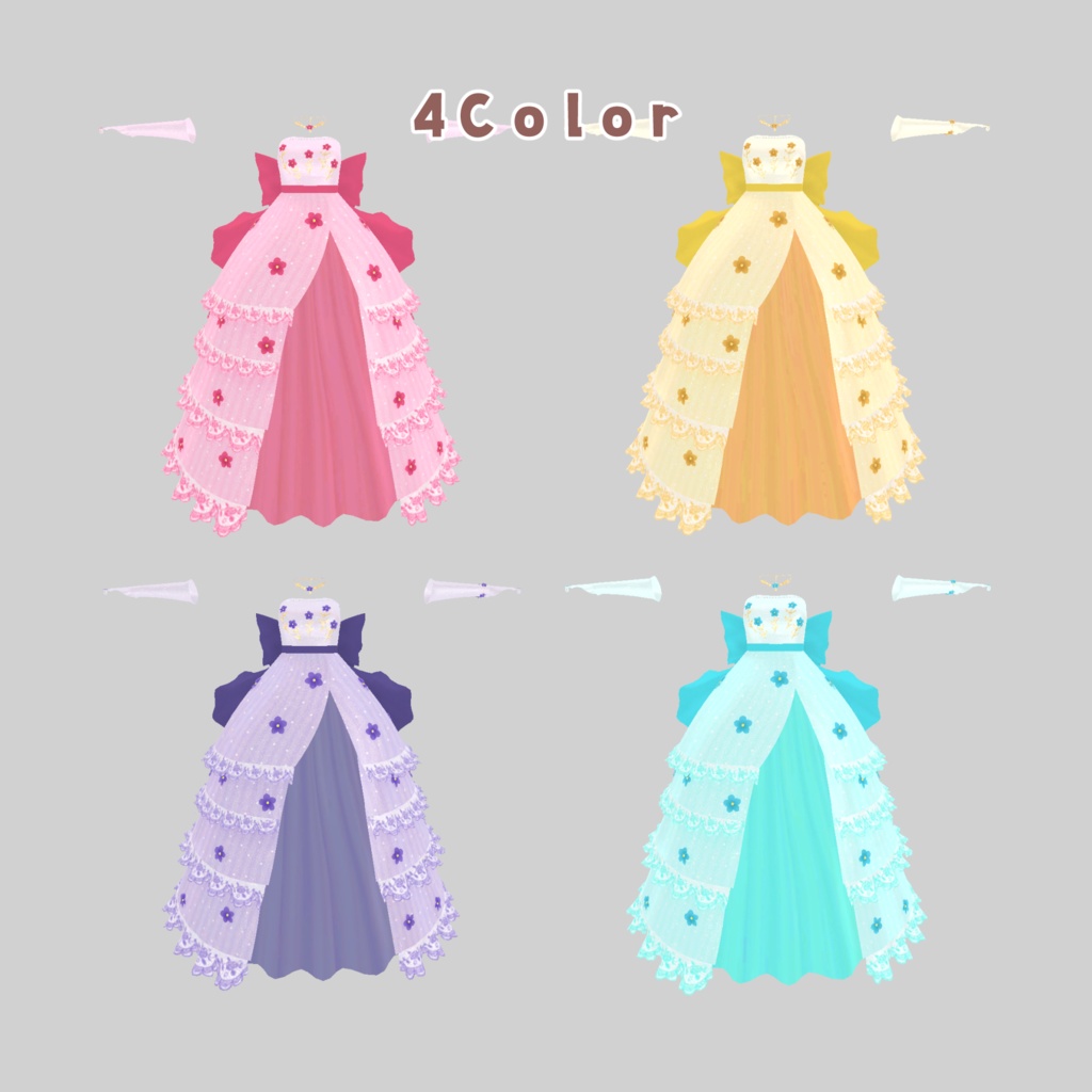 しなのちゃん想定衣装 「Flower Dress♡」(4カラー)
