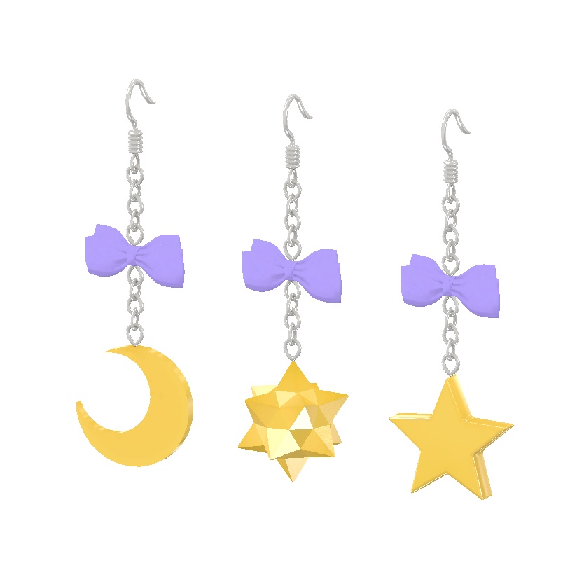 VRC向け 宇宙ピアスセット(3種×9色)