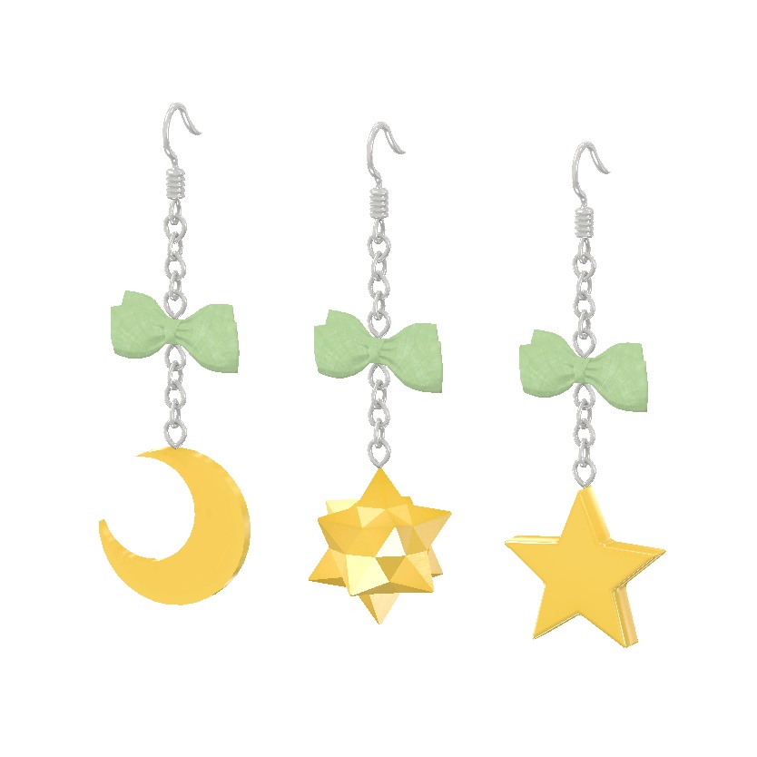 VRC向け 宇宙ピアスセット(3種×9色)