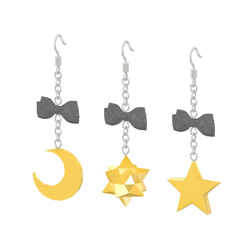 VRC向け 宇宙ピアスセット(3種×9色)