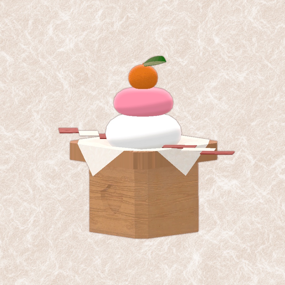 3D小物 「紅白鏡もち」 unitypackage