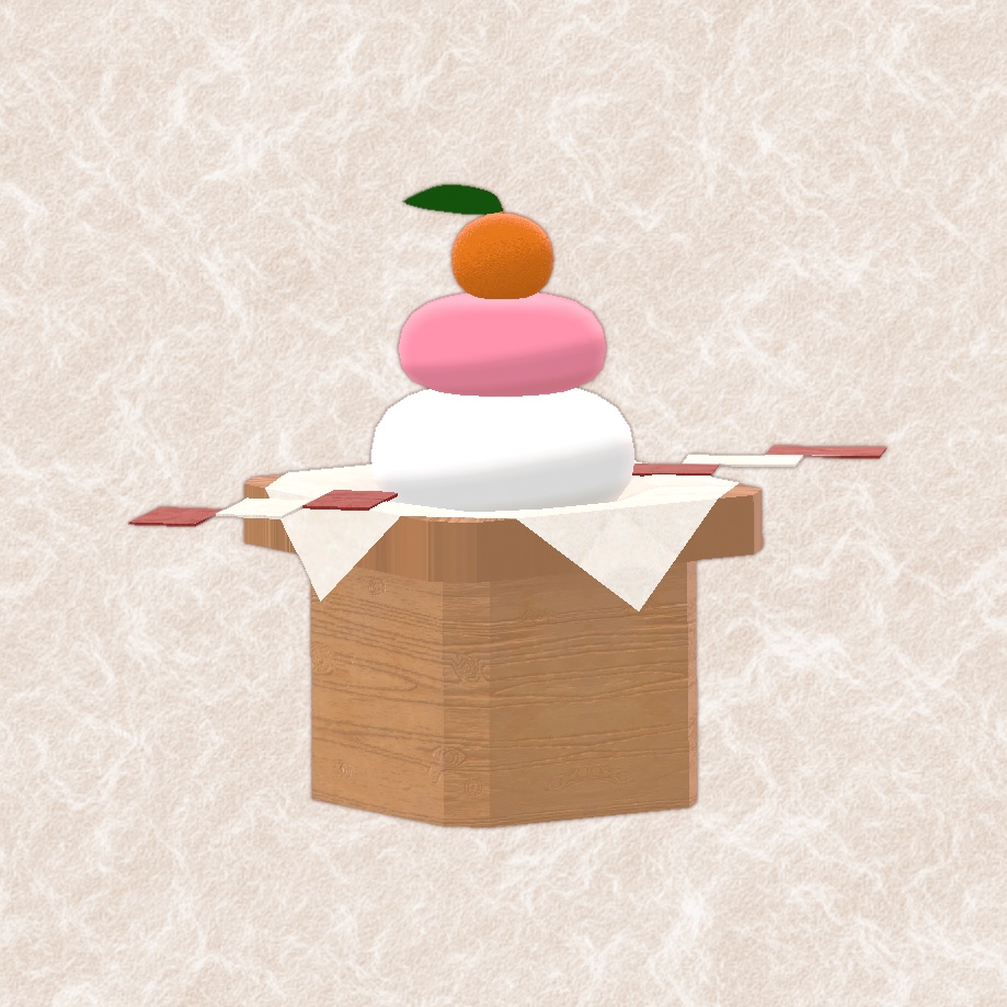 3D小物 「紅白鏡もち」 unitypackage