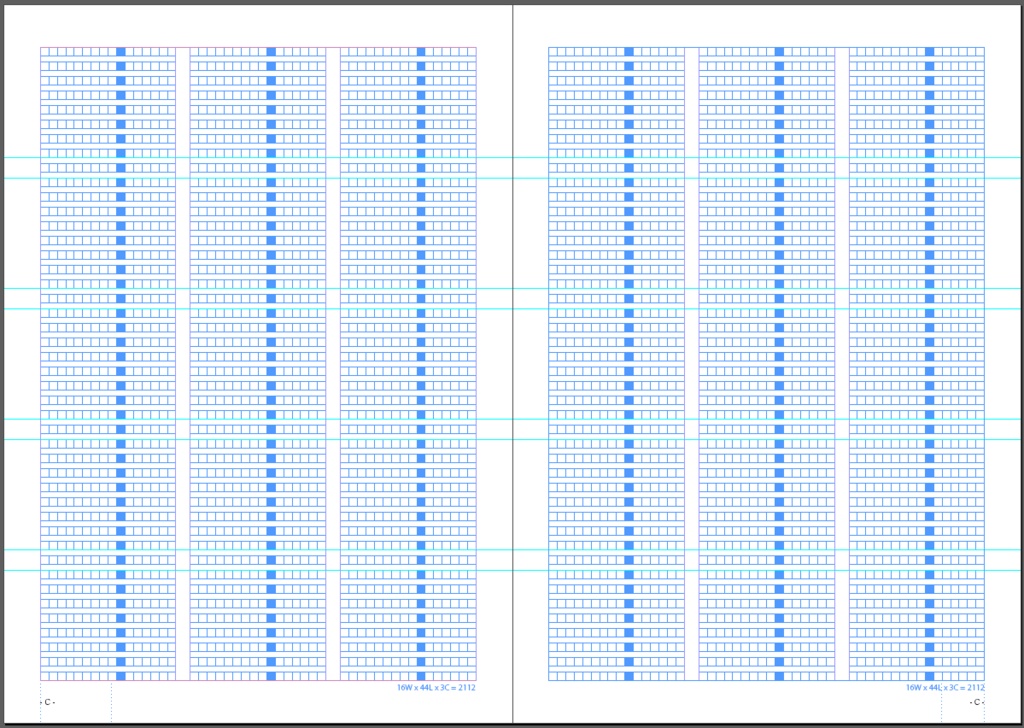 【A4・左綴じ|印刷非推奨・グリッドレイアウト対応】InDesign 組み版テンプレート