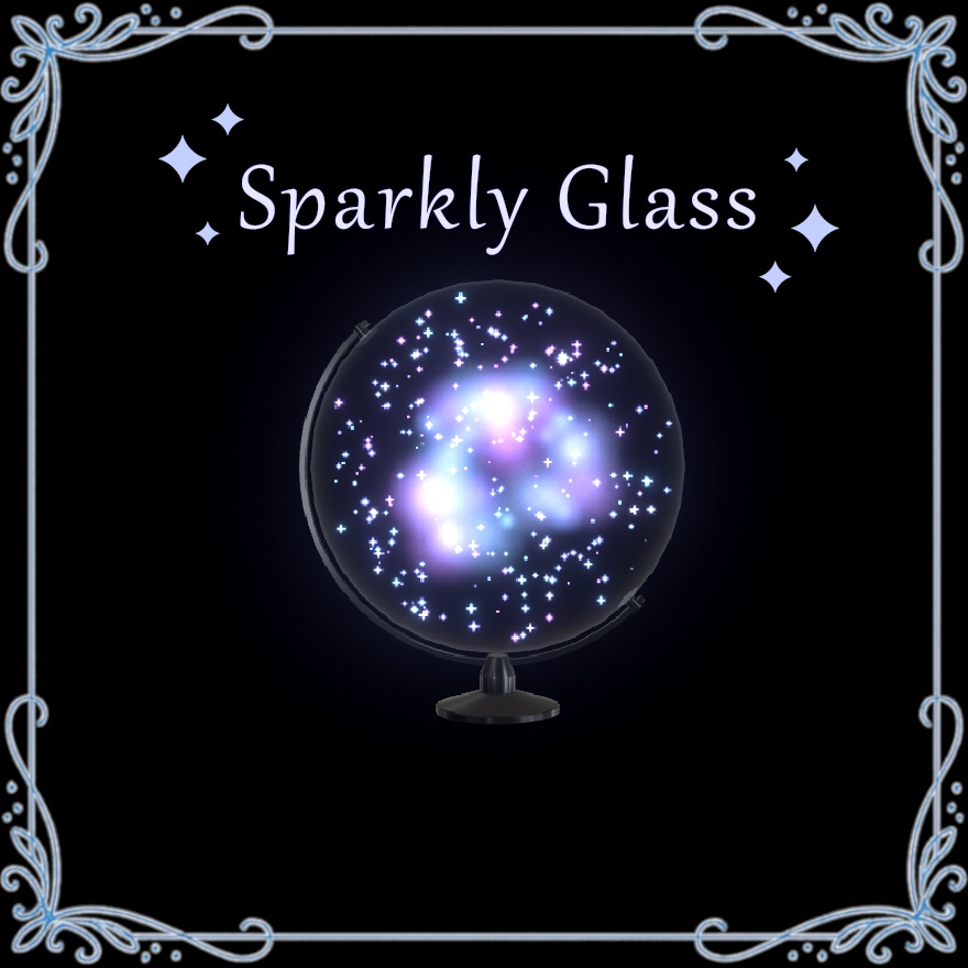 販売記念セール中!! ¥400→¥300 4/6まで! ✦Sparkly Glass✦ワールド用アセット【VRChat想定】