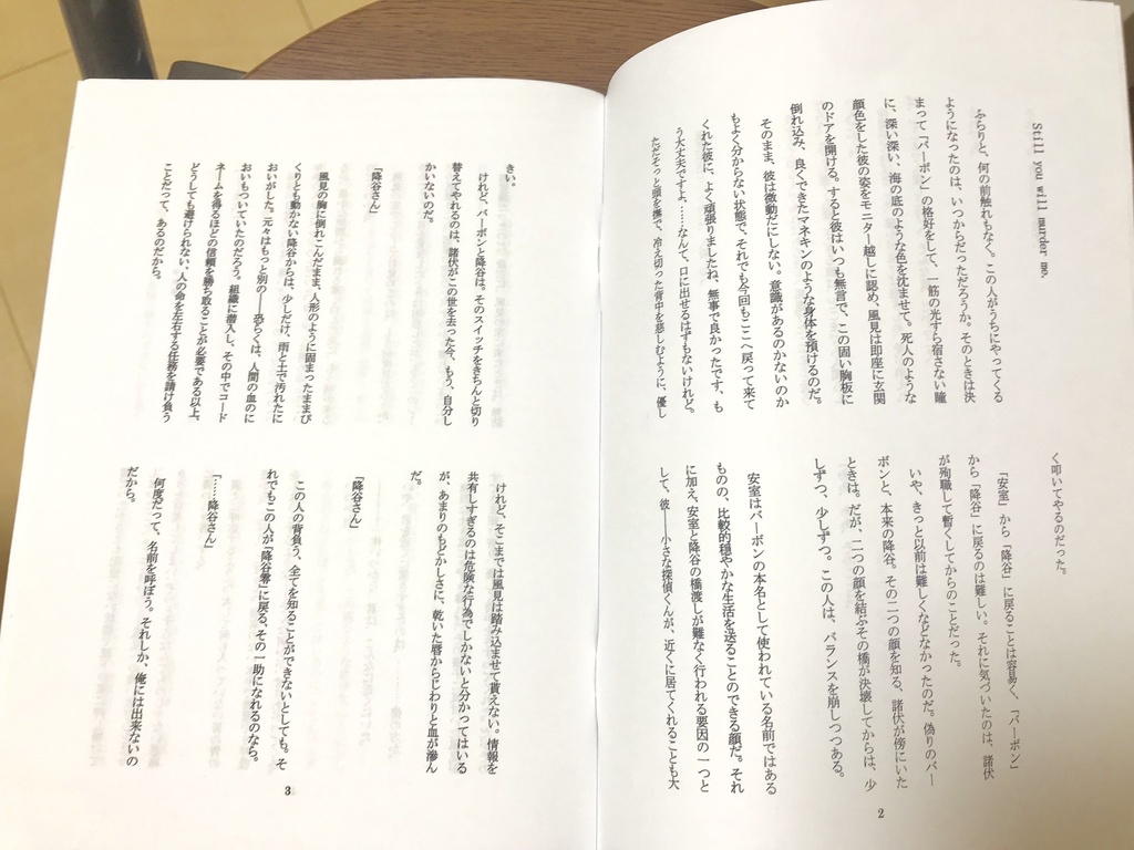 【既刊】Still you will murdar me.