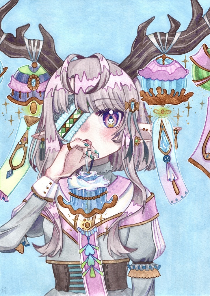 原画(風鈴少女)