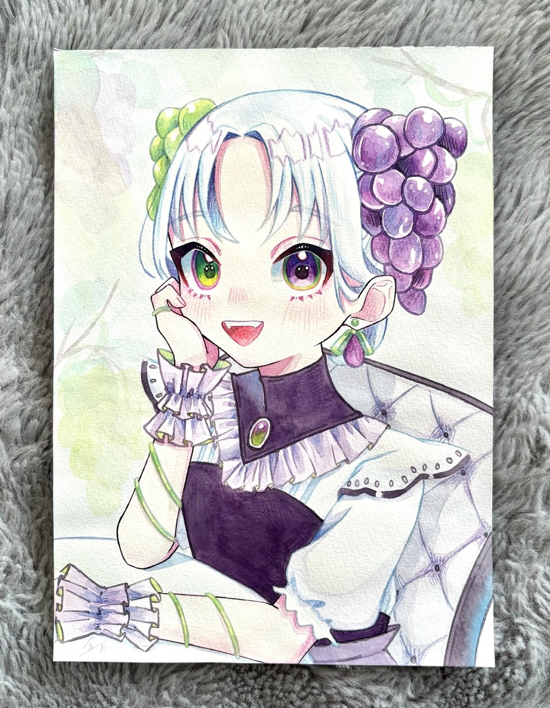 原画(ぶどう少女)