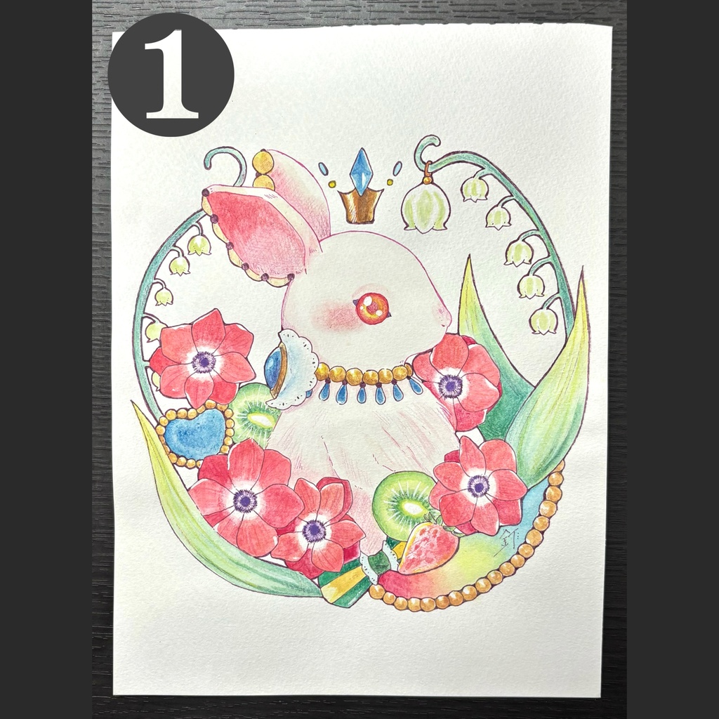 原画¦花うさぎ&花アヒル