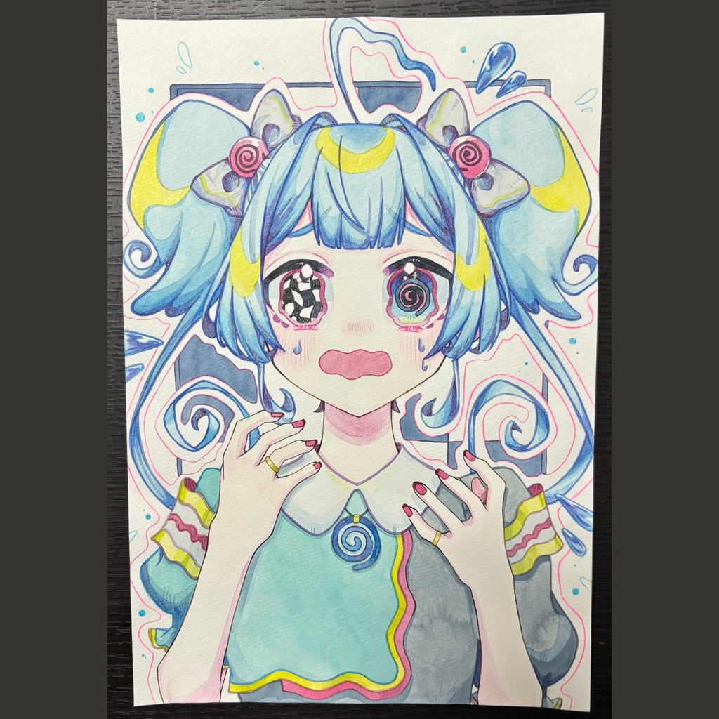 原画¦記号目シリーズ🍀🌀🌙🍎🌸❄️