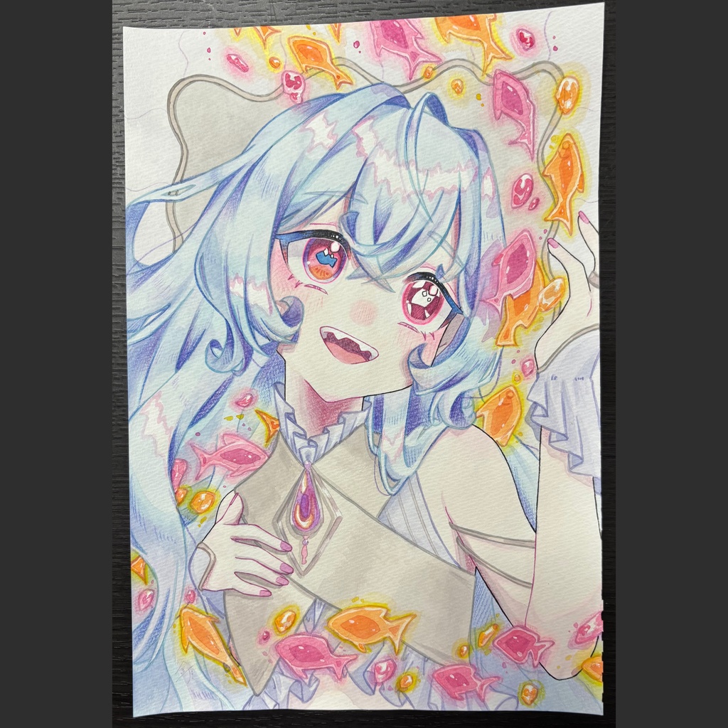 原画¦記号目シリーズ🍉🌻🍅🍁💡🍄🐟