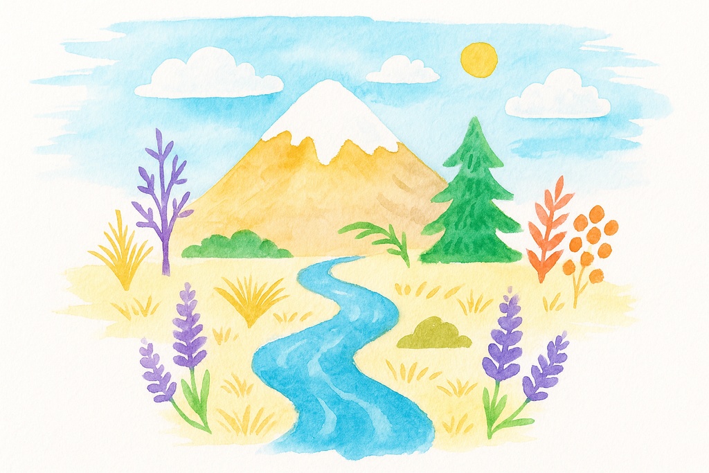 【プロクリエイト】水彩&ガッシュの混合ブラシ・自然スタンプセット