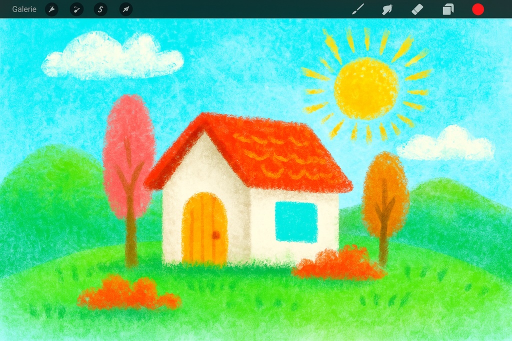 Procreate 混合メディア質感ブラシ&スタンプパック(ウォーターカラー/パステル/ドライブラシ/ステップル/マーカー/ライナー)