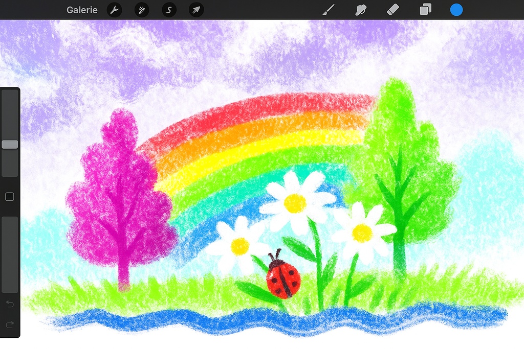 Procreate パステル&チョーク質感ブラシセット(ドライブラシ/ソフトシェーダー/水彩ウォッシュ/グレイングライン)